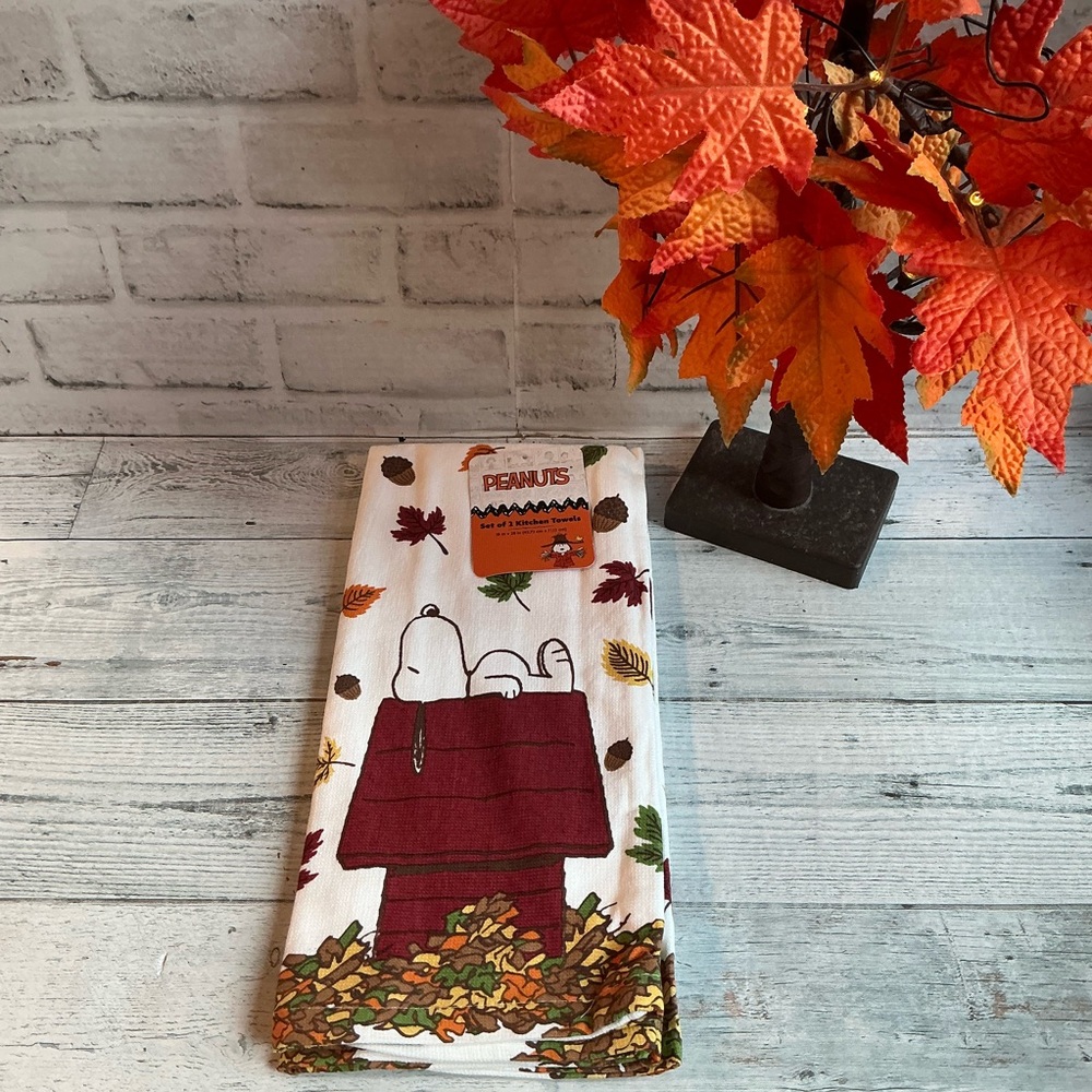 Peanuts Snoopy Fall House Kitchen Towel Set - 2-Pack, 18x28"